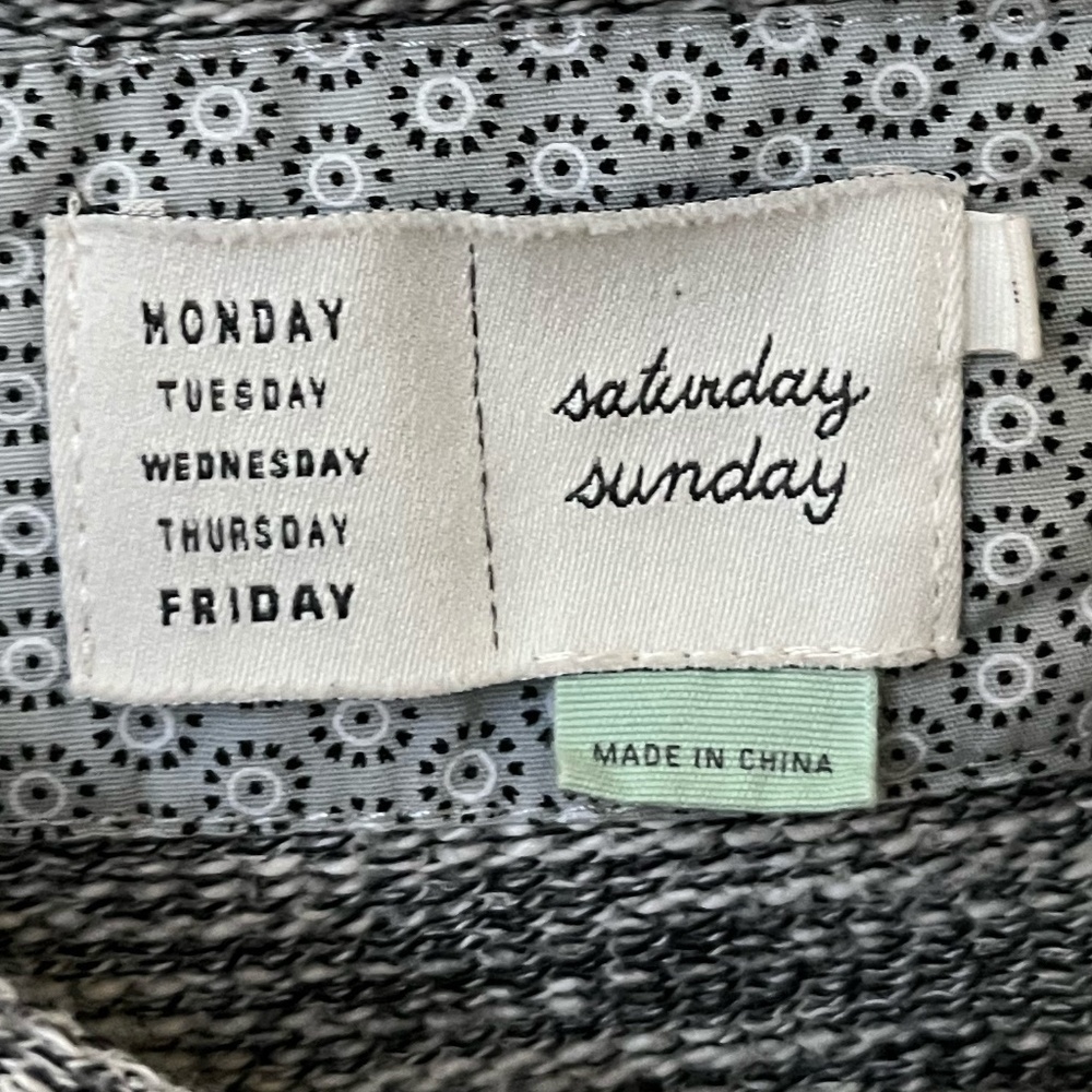 ANTHROPOLOGIE | SATURDAY/SUNDAY | Grey Sweater Knit Color-block Dress | Size S - Picture 6 of 10